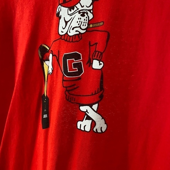University of Georgia Football Champion Red Shirt Retro T Shirt Glory Glory - Picture 4 of 7